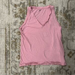 Madewell Light Pink V-Neck Tank Top